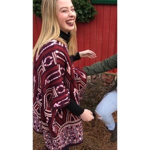 Oversized poncho sweater